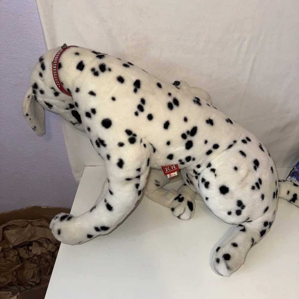RARE Vintage Disney Life Size Perdy & Pup 101 Dalmations Plush Douglas Co Inc.